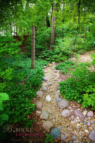 Non-invasive Dry Creek - Landscaping Feature | B. Rocke Landscaping